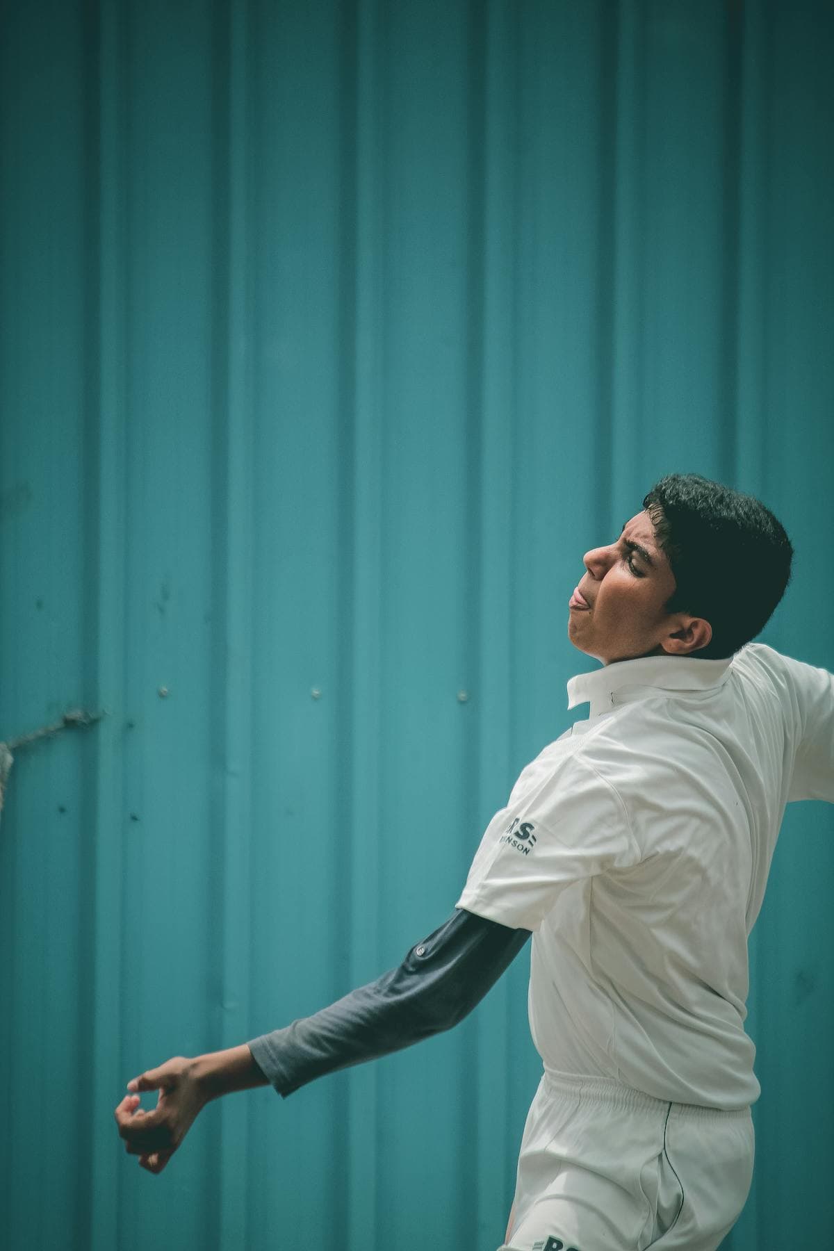 Young bowler during training session